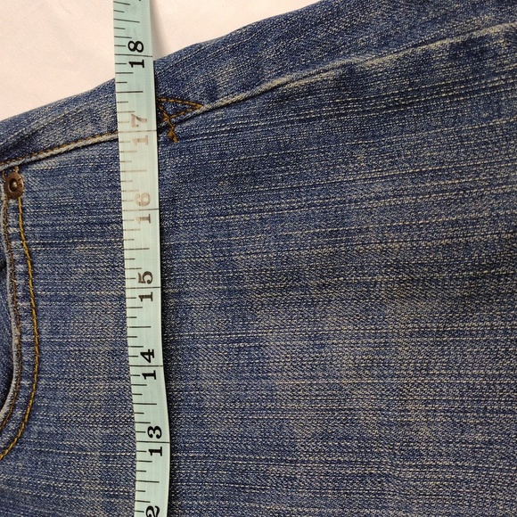 Vintage Denim Skirt Blue Jean Maxi Lei Ultra Lowrise - Picture 8 of 8